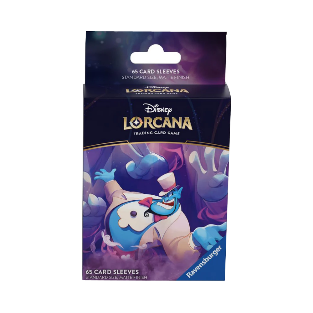 Disney Lorcana Kartenhüllen mit Genie-Artwork – 65 matte Sleeves in Standardgröße von Ravensburger für Disney Lorcana Trading Card Game