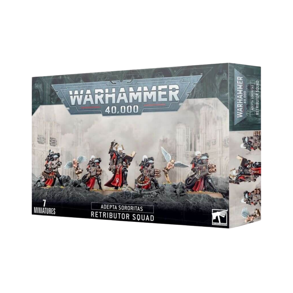 Warhammer 40k Adepta Sororitas Retributor Squad Miniaturen Set mit schweren Waffen und Servitoren, Citadel Modelle für Tabletop Armee