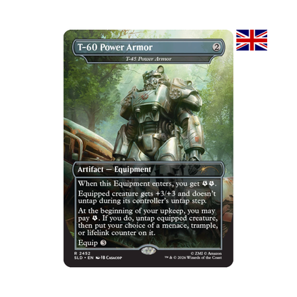 T-60 Power Armor Karte aus Fallout Secret Lair für Equipment Strategien und Commander Decks