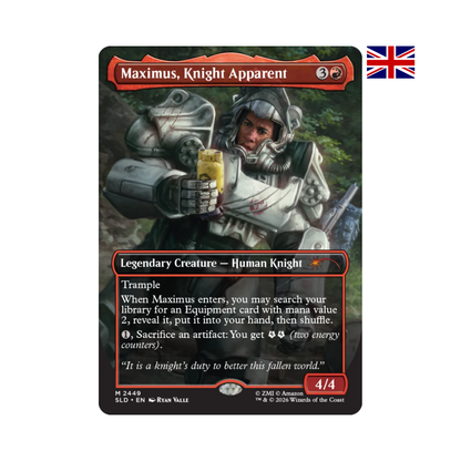 Maximus, Knight Apparent Karte aus Secret Lair Fallout für aggressive Commander und Equipment Decks