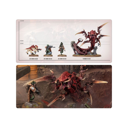 Größenvergleich des Roten Schreckens und der Kill Team Miniaturen aus Schrecken auf Devlan