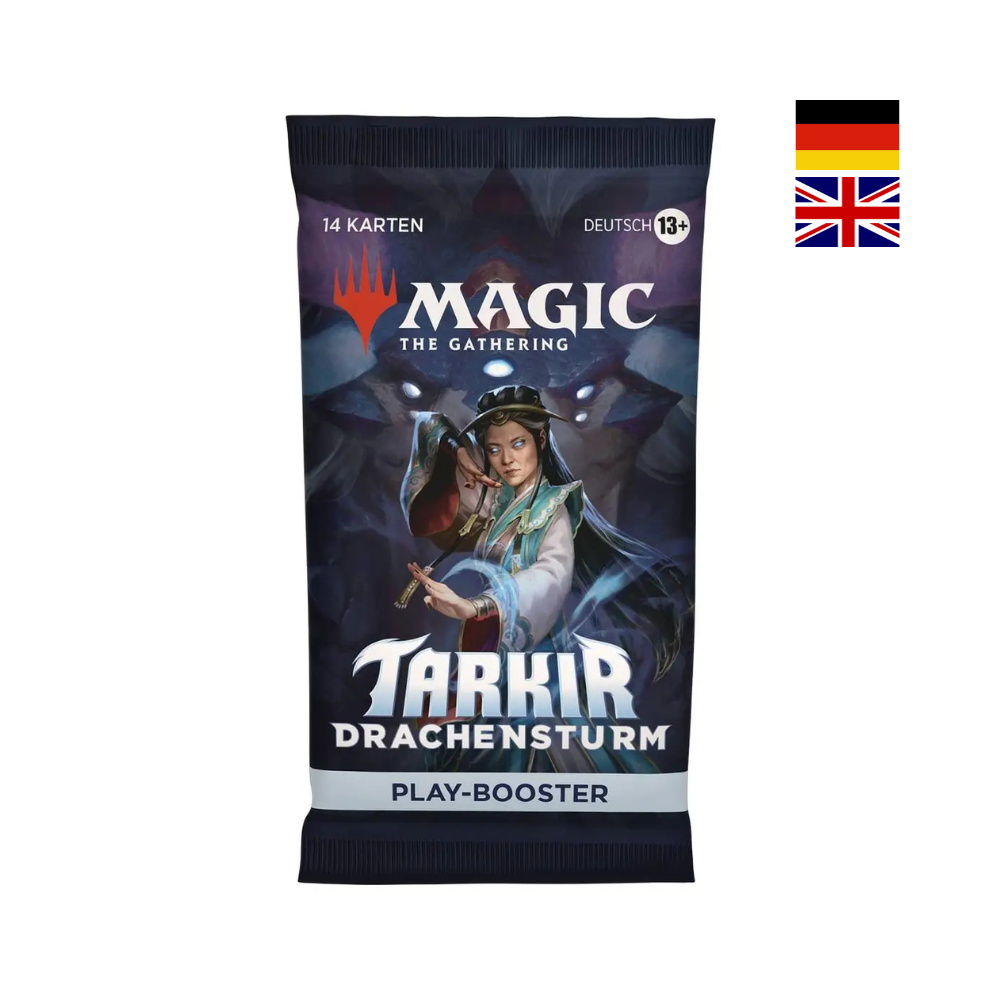 Magic: The Gathering Play Booster Tarkir Dragonstorm mit Drachen-Artwork, MTG Play Booster