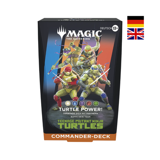 „Magic: The Gathering Teenage Mutant Ninja Turtles Commander Deck Turtle Power, deutsch und englisch spielbar, Universes Beyond Edition