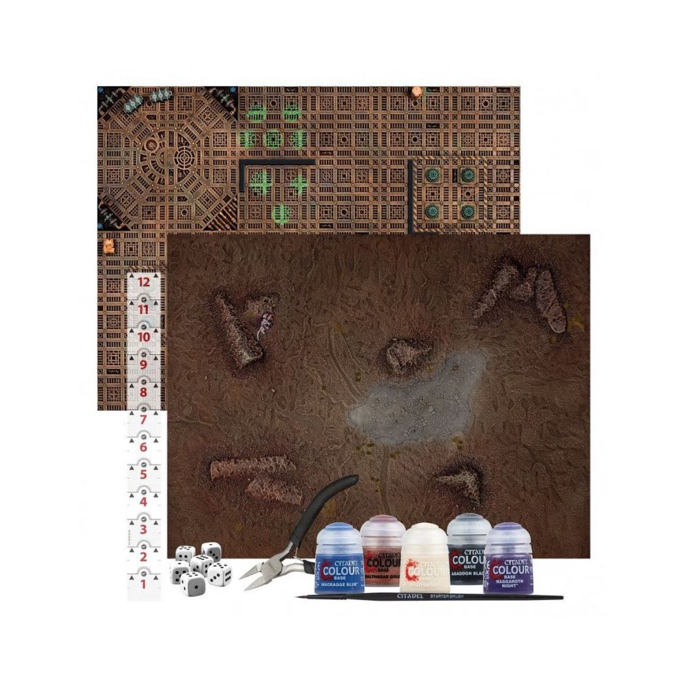 Warhammer Age of Sigmar Spielmatten mit Rundmarkern und Spielfelddesign
