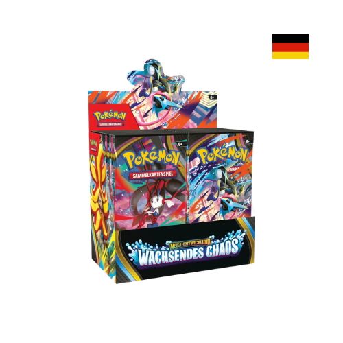 Pokémon Booster Display aus Mega-Entwicklung Wachsendes Chaos für Booster Openings und Sammler