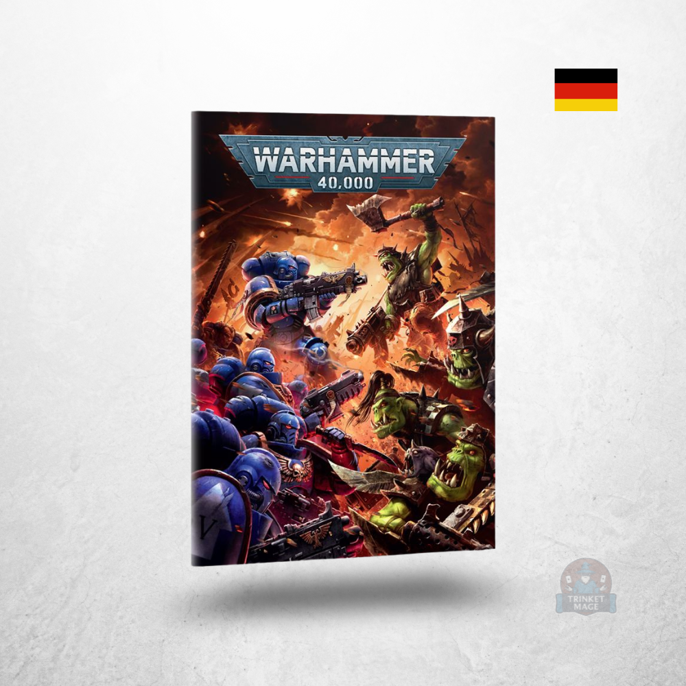 Spielhandbuch aus dem Warhammer 40.000 Einsteigerset (40-04) mit deutschsprachigem Titelbild.
