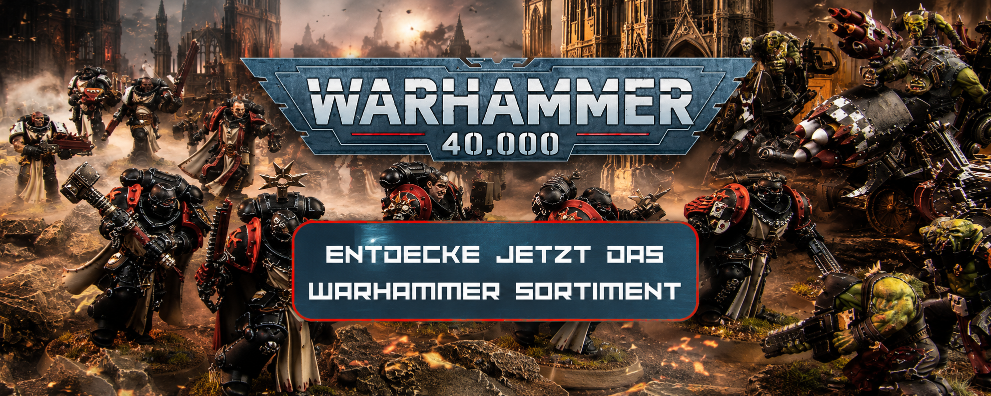 Warhammer 40.000 Figuren und Tabletop Sortiment für Table-Top-Spieler und Sammler