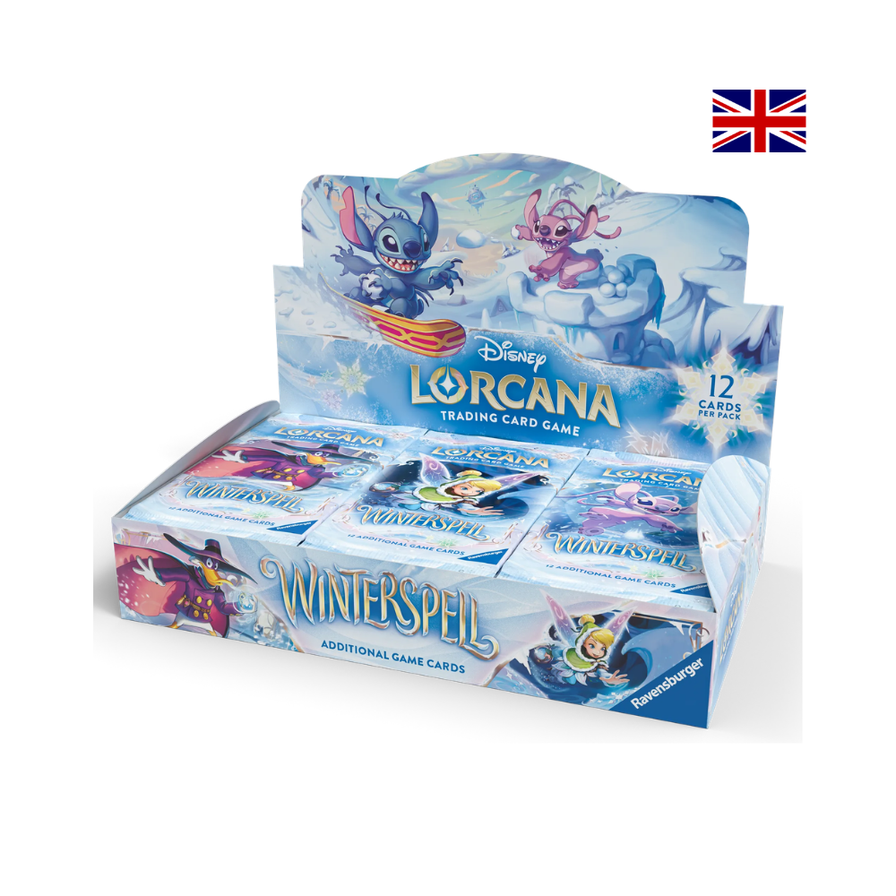 Disney Lorcana Winterspiel Display, 24 Boosterpacks mit je 12 Karten, englische Version, Trading Card Game von Ravensburger