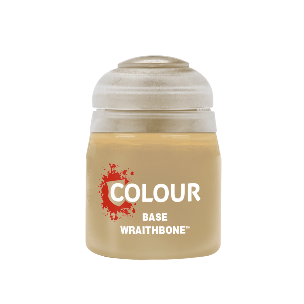 Citadel Base Farbe Wraithbone Warhammer Acrylfarbe beige für Miniaturen ideal für Knochen Stoff und saubere Grundschichten beim Bemalen