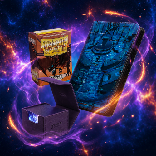TCG Zubehör mit Kartenhüllen, Deckbox und Spielmatte für Sammelkarten