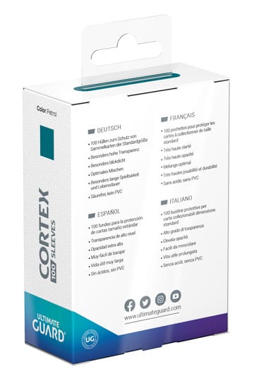 Ultimate Guard Cortex Sleeves Standard Size (100) – Petrol