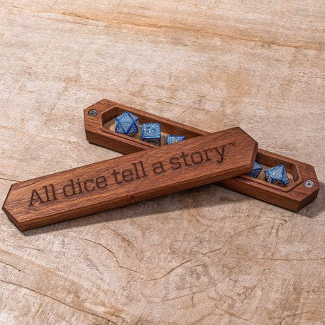Q WORKSHOP Sapelli All Dice Box – Würfelbox aus Holz mit Magnetverschluss