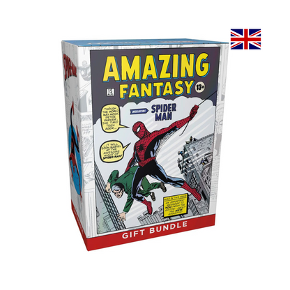 Spider-Man Amazing Fantasy Gift Bundle – englisches Fanpaket im Retro-Comic-Stil