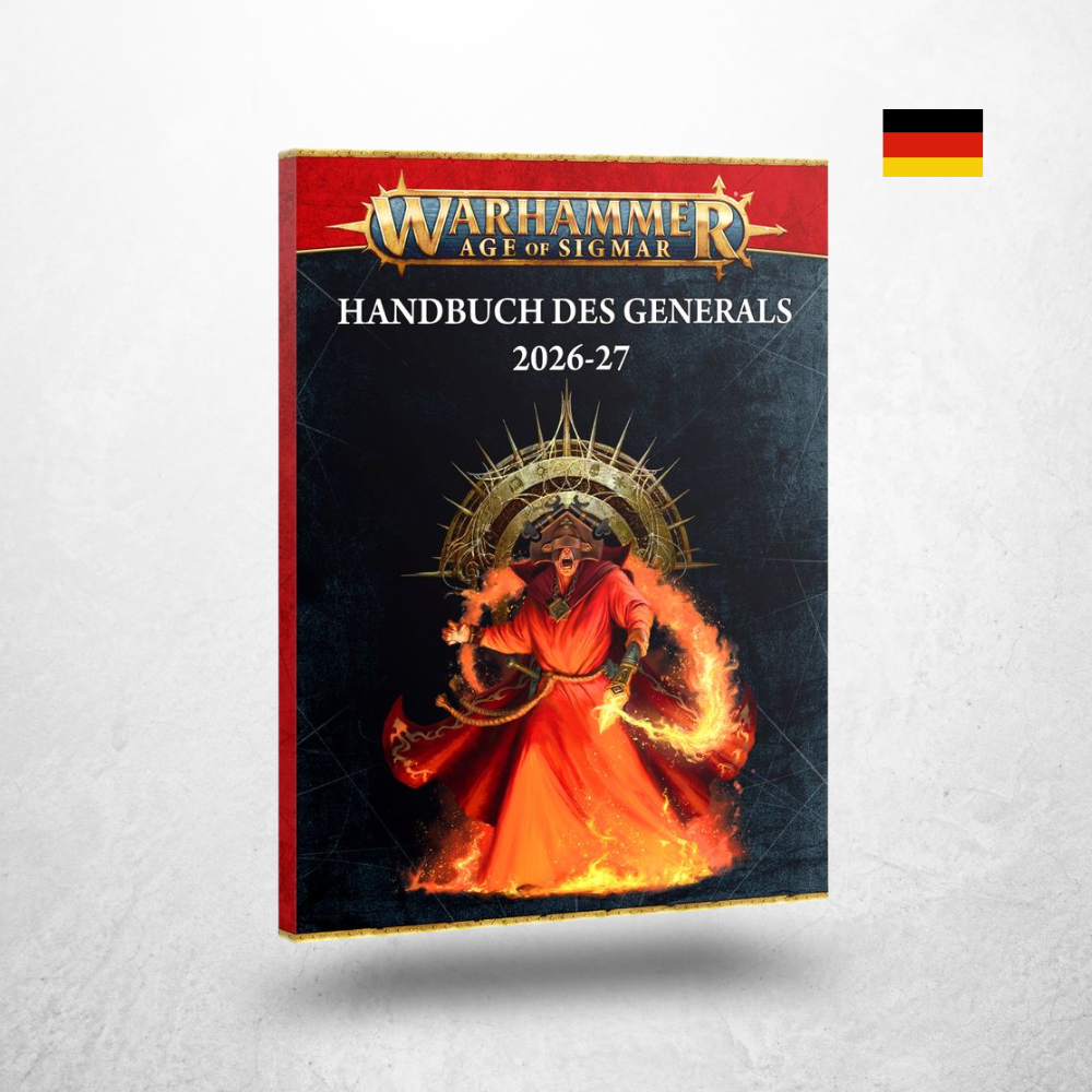 Warhammer Age of Sigmar Handbuch des Generals 2026-27 (80-46) mit deutschem Cover und Feuermagier.