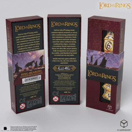 Q WORKSHOP The Lord of the Rings Full Art RPG Würfelset – 7 Würfel
